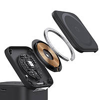 Бездротовий зарядний пристрій Baseus 2-in-1 MagPro 25W Black (P10264100121-00), фото 4