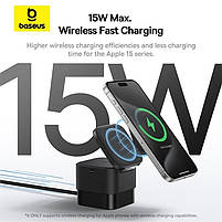 Бездротовий зарядний пристрій Baseus 2-in-1 MagPro 25W Black (P10264100121-00), фото 9