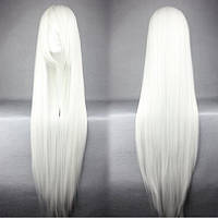 Довгі білі перуки  - 100см, пряме волосся, косплей, аніме