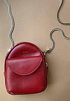 Кожаная женская мини-сумка Kroha красная The Wings DH, код: 8132975