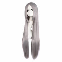 Длинный серый парик - 80см, прямые волосы, косплей, аниме