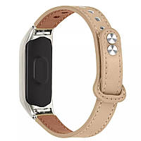 Ремешок Leather Strap Xiaomi Mi Band 7 Milk Tea DH, код: 8101932