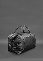 Кожаная дорожная сумка черная BlankNote QT, код: 8132183