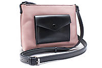 Женская кожаная сумка ручной работы Coolki Bossy розовый QT, код: 6719934