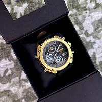 Тактические мужские наручные часы Patriot 017BKLTBN Тризуб золото, противоударные часы в классическом стиле Золотой