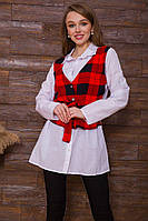 Женская рубашка с декором бело-красного цвета 119R321 Ager S DH, код: 8232489