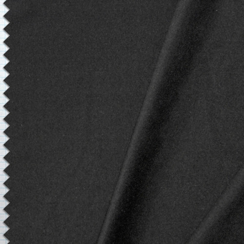 Кулір стрейч трикотаж полотно пофарбований чорний у рулоні