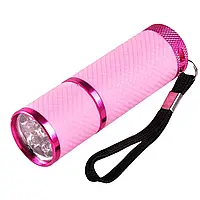 Ультрафіолетовий ліхтарик для нігтів 9 led, Рожевий