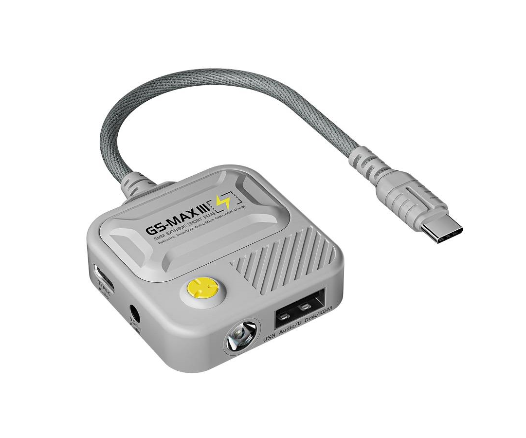 Зовнішня звукова карта 4 в 1 стерео Plextone GS-Max usb Typec-C Hi-Res роз'єм з адаптером зарядного пристрою