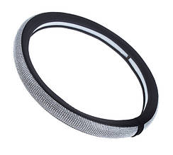 Чохол на руль VLOD-BRLT85 BK M чорна/БО/стразі