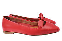 Туфлі жіночі з натуральної шкіри на низькому ходу колір Червоний Mario Muzi 553-21DTC 38 UL, код: 7367220