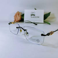 Эксклюзивные безоправные компьютерные очки с линзой блю блокер в стиле Хром Хартс