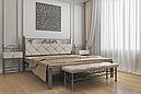 Ліжко металеве з основою Стелла Металл-Дизайн Чорний оксамит, фото 2