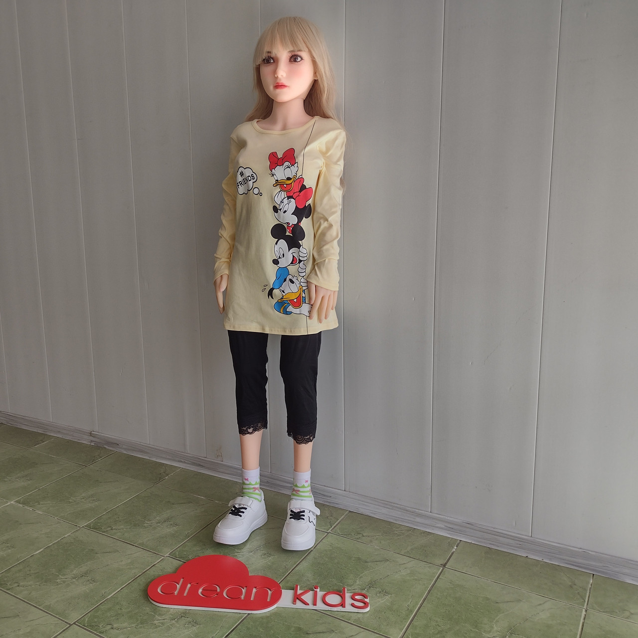 Лялька ростова "Ксенія" реалістична із анатомічними функціями, висота 140 см, в коробці