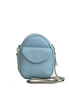 Кожаная женская мини-сумка Kroha голубой флотар The Wings QT, код: 8132326