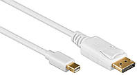 Кабель монітора-сигнальний Lucom DisplayPort-mini M M 1.8m v1.2 4K30Hz Gold білий (25.02.516 GG, код: 7454177