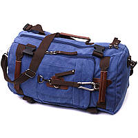 Функциональный рюкзак-трансформер в стиле милитари из плотного текстиля Vintage 22159 Синий DH, код: 8323954