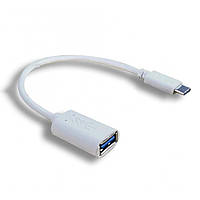 Перехідник OTG USB Type-C 0.15м- белый GG, код: 8336182
