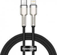 Кабель Baseus Cafule Metal Type-C to Lightning PD 20W (1m) (black) GG, код: 8327951