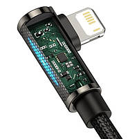 Кабель для Айфон Baseus Legend Series Elbow Fast Charging Data Cable USB to iP 2.4A 2m Black, фото 4