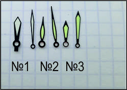 Стрілки для годинника Ракета. Стрілки для наручних часів. Деталі для годинника. Запчастини для годинника.