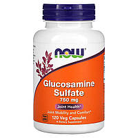 Глюкозамін сульфат Glucosamine Sulfate Now Foods 750 мг 120 рослинних капсул GG, код: 7701621