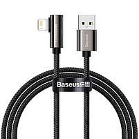 Кабель для Айфон Baseus Legend Series Elbow Fast Charging Data Cable USB to iP 2.4A 1m Black, фото 7