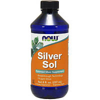 Коллоидное серебро NOW Foods SILVER SOL 10 PPM LIQUID 8 FL OZ 237 ml GG, код: 7517366