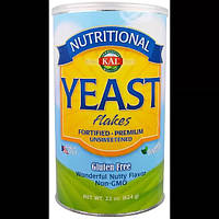 Пивные дрожжи KAL Nutritional Yeast Flakes 624 g 30 servings Unsweetened CAL-38010 GG, код: 7517917