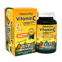 Витамин C Nature's Plus Animal Parade, Vitamin C 90 Chewable Tabs Orange GG, код: 7518067