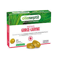 Противопростудное средство OLIOSEPTIL PASTIILES GORGE-LARYNX 24 Lozenges Honey and Eucalyptus GG, код: 7813228