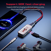 Зовнішня звукова карта 3 в 1 стерео Plextone GS2 usb Typec-C Hi-Res роз'єм з адаптером зарядного пристрою, фото 8