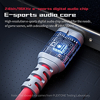 Зовнішня звукова карта 3 в 1 стерео Plextone GS2 usb Typec-C Hi-Res роз'єм з адаптером зарядного пристрою, фото 9