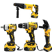 Акумулаторен комплект 4в1 DeWalt 36V 2AKB (отвертка, бормашина, перфоратор, гаечен ключ)