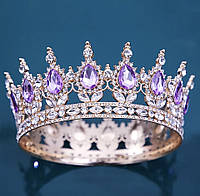 Корона кругла з пурпурним камінням , корона на торт , Міра