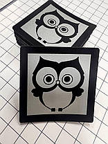 Нашивка Сова світловідбивна 50х50 мм, фото 4