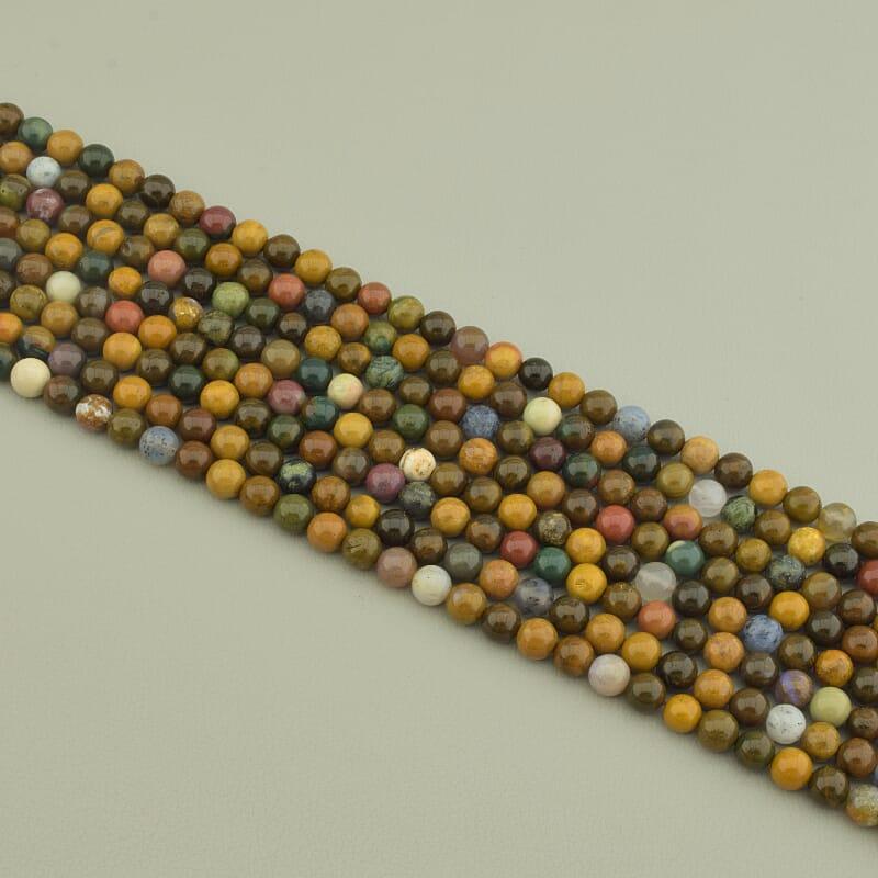 Нитка Яшма 39 см. 6,5 мм. (Без замка), фото 1