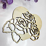 Дерев'яна фігурка серце 9×9 см, фото 2