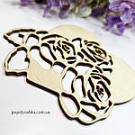 Дерев'яна фігурка серце 9×9 см, фото 3