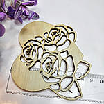 Дерев'яна фігурка серце 9×9 см, фото 4