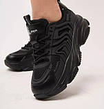 Кросівки жіночі весняні Lonza сітка гума чорні, фото 5