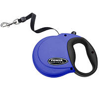 Рулетка-поводок для собак лента Power Walker Retractable Leash 4.8 м 14.5 кг Синий (764840879 GG, код: 7890859