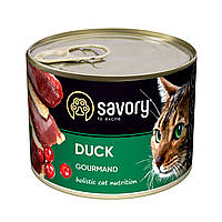 Корм Savory Cat Adult Duck влажный с уткой для взрослых привередливых котов 200 гр NX, код: 8452029