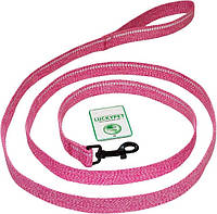 Поводок светоотражающий прошитый Lucky Pet Melange 150х2.5 см Розовый (4820268550712) GG, код: 7999788