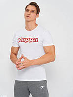 Футболка Kappa T-shirt Mezza Manica Girocollo con stampa logo petto белый L Муж K1335 Bianco-L z110-2024