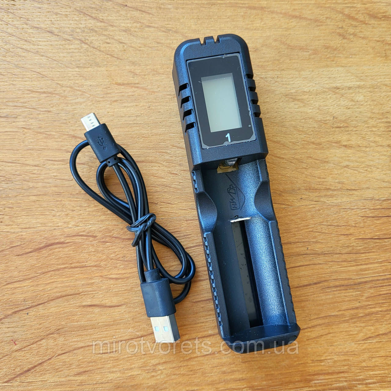 Зарядний пристрій на 1 батарею, LED індикатор: Li-ion, Ni-MH, Ni-Cd AA (R6), ААA, HD-8990B, зарядка для батарейок, фото 1