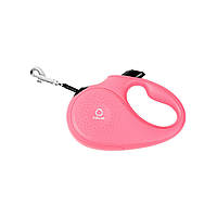 Поводок-рулетка Collar для собак M 25 кг 5 м лента Розовый NX, код: 7601050