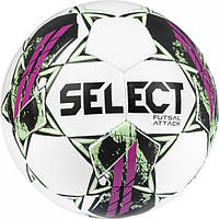 Мяч футзальный Select FUTSAL ATTACK v22 бело-розовый Уни 4 107346-419 4 z110-2024