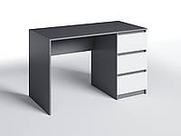 Стол письменный Меблева Площа СП-7 Антрацит + Белый (120х60х75 см) NX, код: 7335629