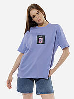 Женская футболка оверсайз L сиреневый Yuki ЦБ-00219241 GG, код: 8420861